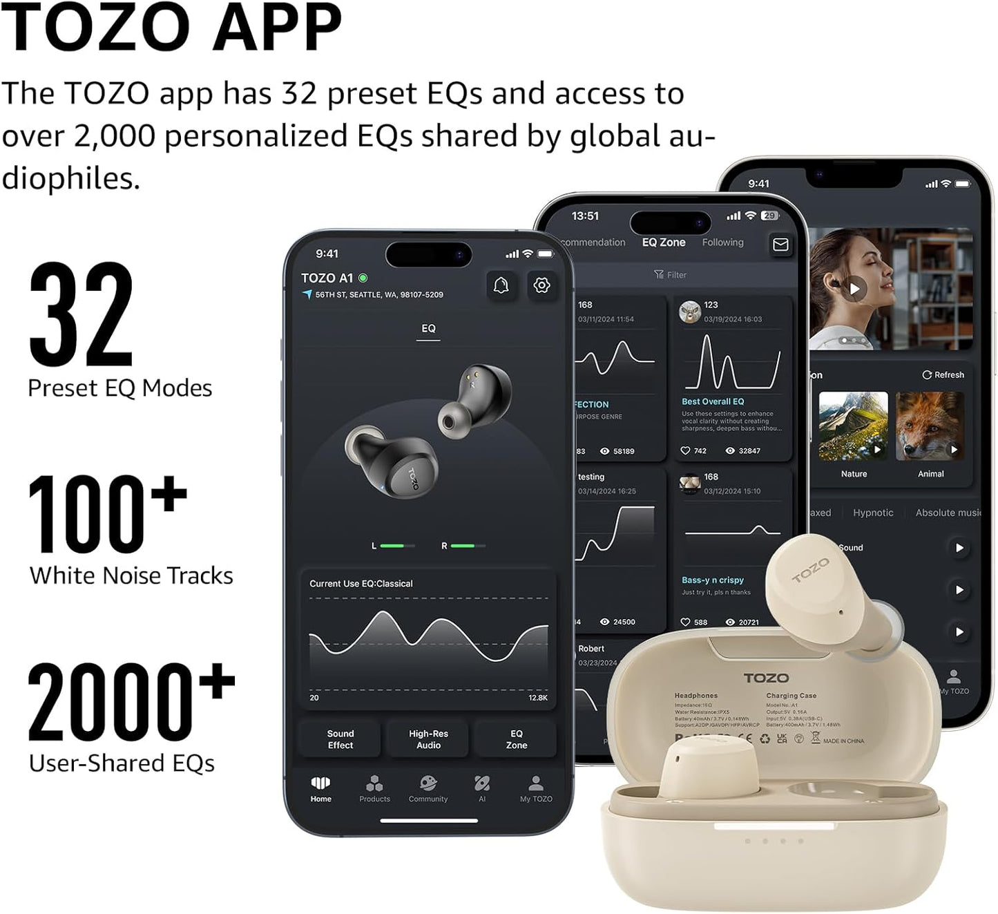 TOZO  Wireless Earbuds Bluetooth - used by kids and grown ups in our home