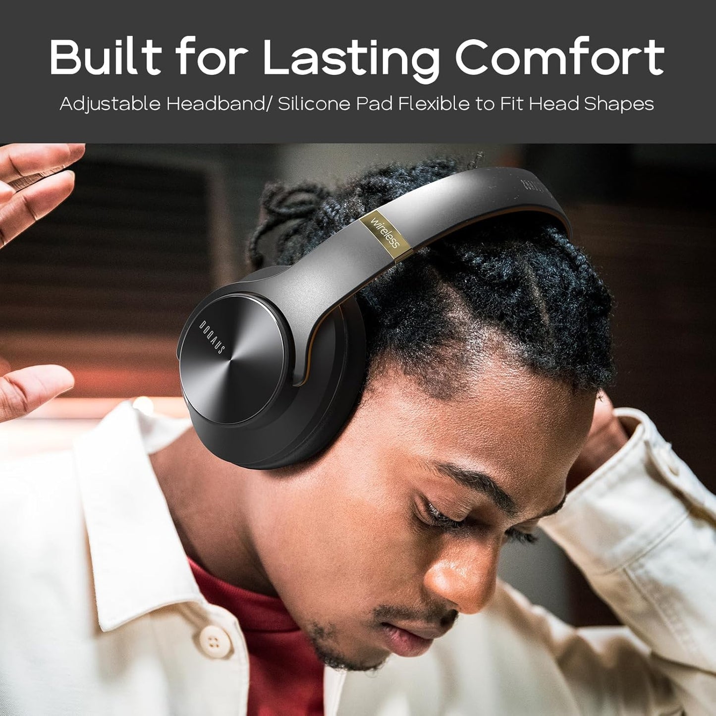 DOQAUS Wireless Over Ear Headphones